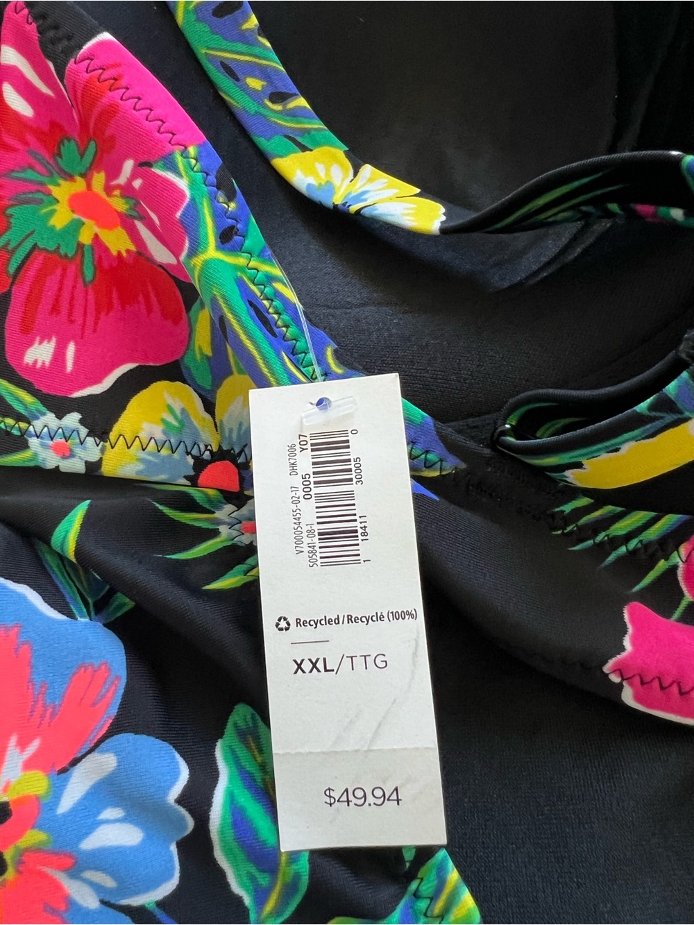 Old Navy Black Floral One-Piece Swimsuit - Picture 5 of 9